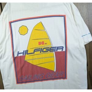 Tommy Hilfiger Vintage '90s Sailing Gear Art Polo Nautica Graphic Shirt Boxy XL